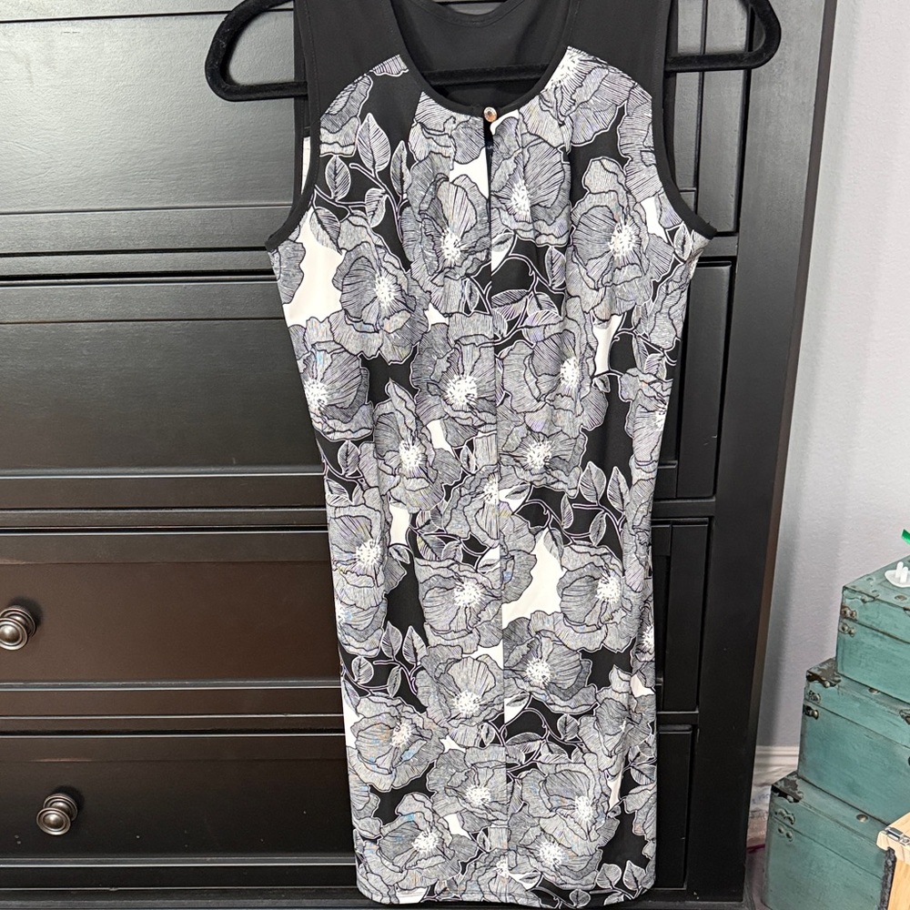 Tommy Hilfiger Black and White Floral Mini Dress